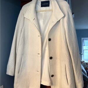 Lands' End Women's Cream Pea Coat
